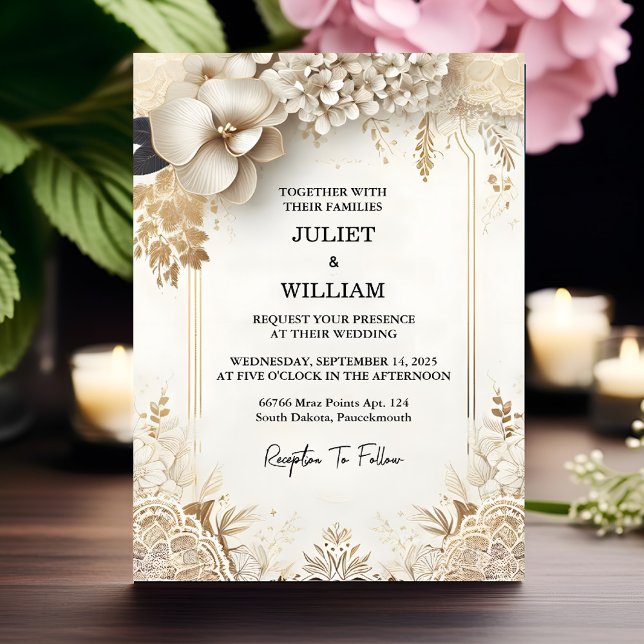 Formal Simple Classic Elegant Blank Wedding Invitation (Creator Uploaded)