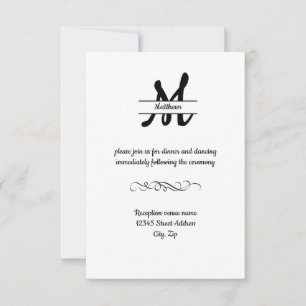Formal Simple Elegant Cookie-3x5  Reception Invite