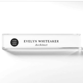 Formal Simple Minimal Acrylic Nameplate