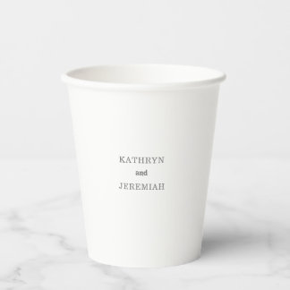 Formal Simple Minimal Wedding Paper Cups