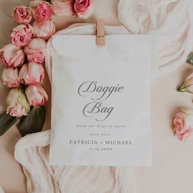 Formal Simple Wedding Dog Treat Favour Bag (Creator Uploaded)