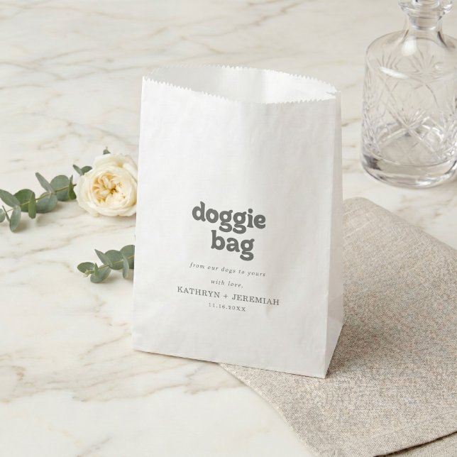 Formal Simple Wedding Dog Treat Favour Bag (Creator Uploaded)
