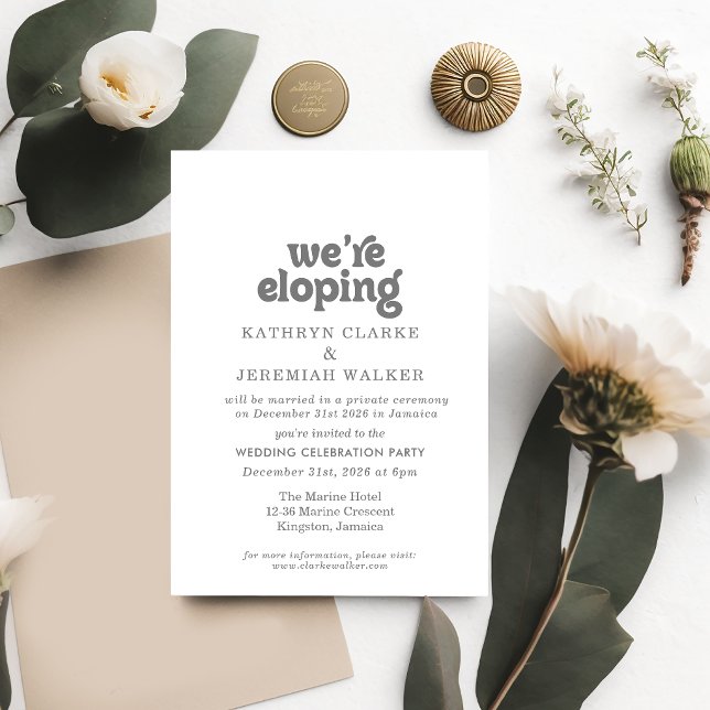 Formal Simple We're Eloping Invitation (Creator Uploaded)