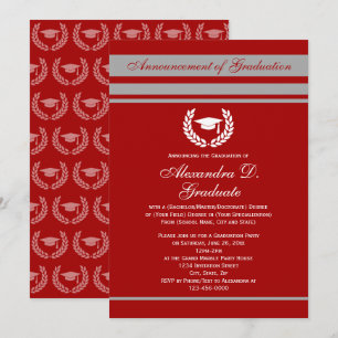 Formal Stripes College High School Graduation Invitation