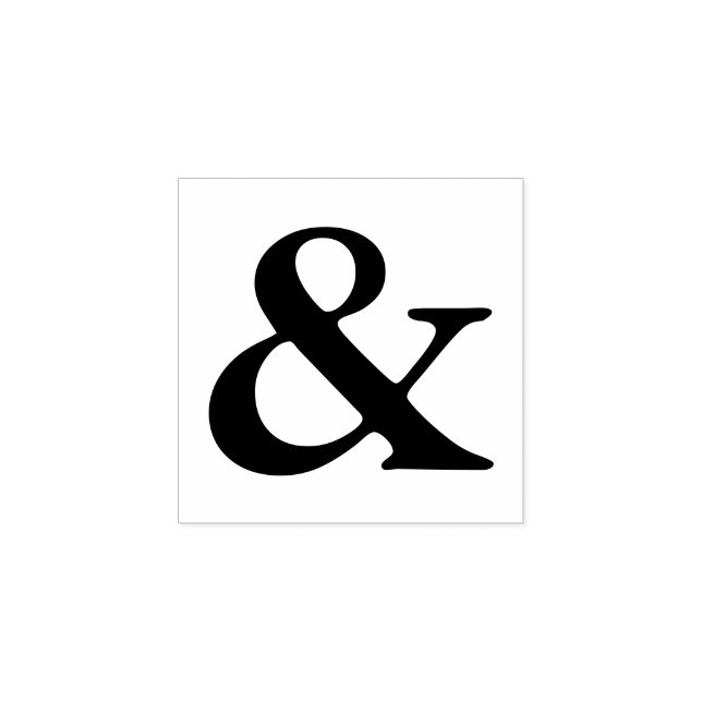 Formal Style Amersand Sign Typography Rubber Stamp (Imprint)