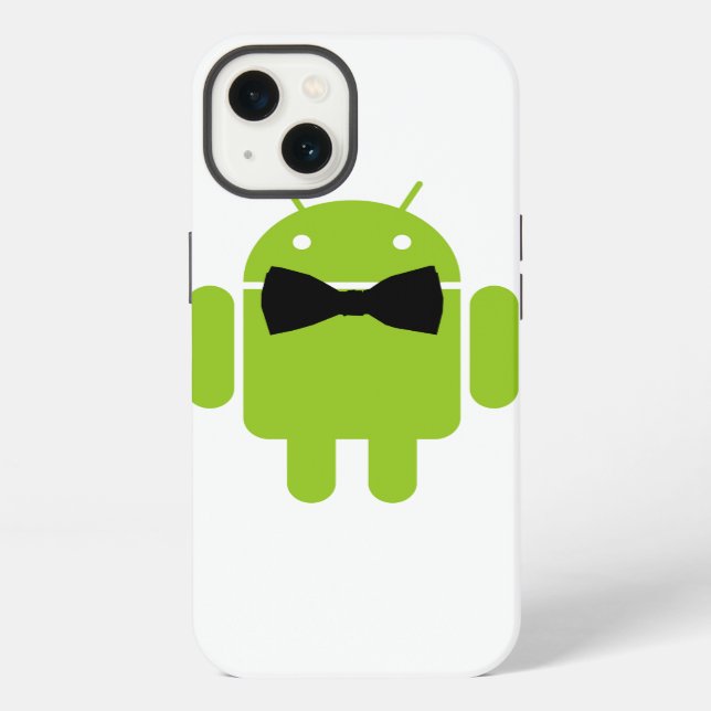 Formal Style Android Robot Icon iPhone Case (Back)