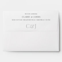 Formal Text Wedding Envelope for Classic range