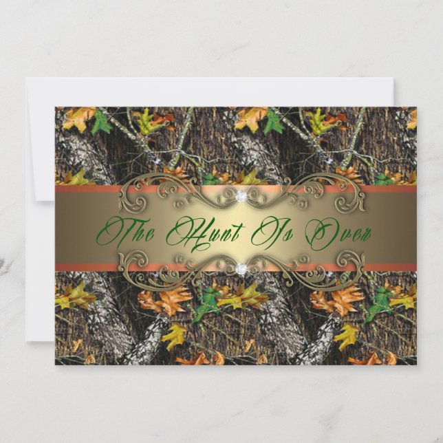 Formal - The Hunt is Over - Wedding Invitations (Front)
