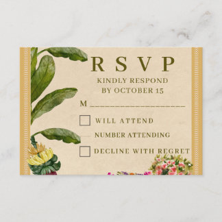 Formal Traditional Wedding RSVP Card | Elegant