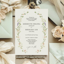 Formal Vintage Rustic Wildflower Wedding