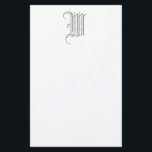 Formal W Editable Monogram Linen Stationery<br><div class="desc">Formal W Editable Monogram Linen Stationery</div>