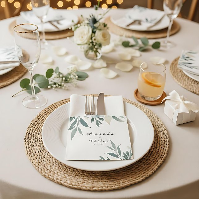  Formal Wedding Botanical Square Sticker (Creator Uploaded)