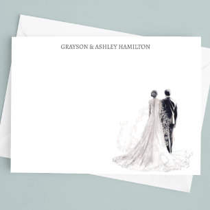 Formal Wedding Bride & Groom Card