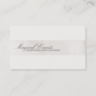 Formal Wedding Consultant White Business Card