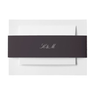 Formal Wedding Invitation Belly Band