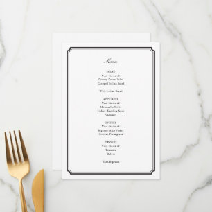 Formal Wedding  Menu