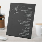 Formal Wedding Menu Two Option Black White