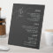 Formal Wedding Menu Two Option Black White