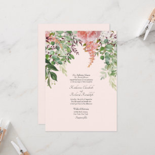 Formal Wedding Sets of Parents Blush One Location Invitation