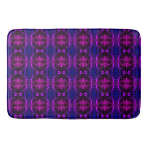 Formas, "traços rosa flutuam" em fundo azul? bath mat