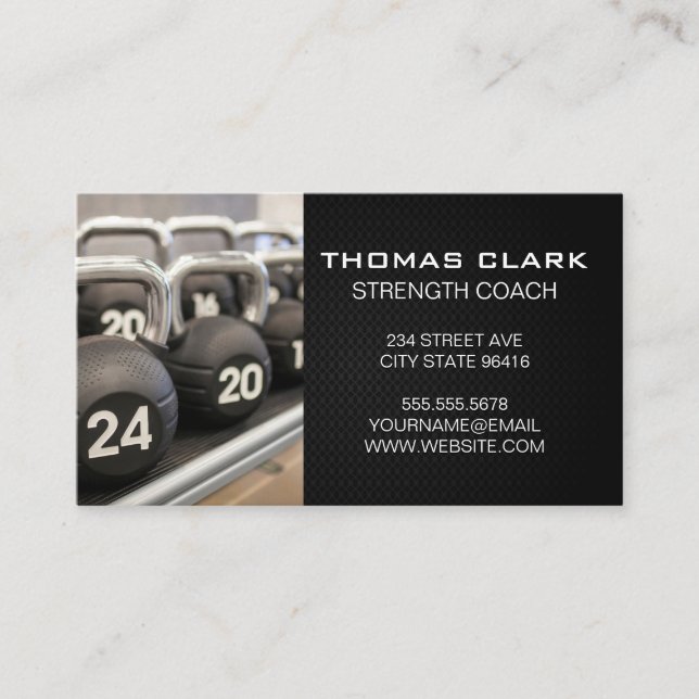 Formateur | Kettle Bell Weights Carte de visite (Devant)