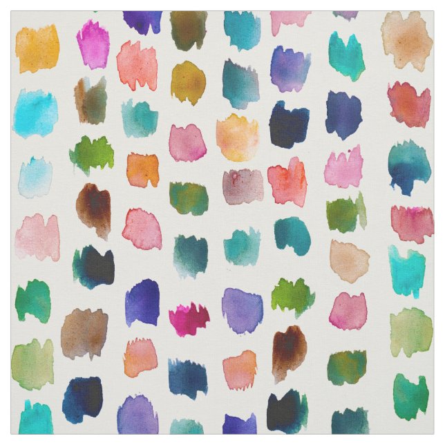 FORMATION Colourful Watercolor Dabs Fabric (Swatch)