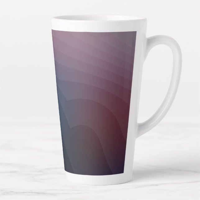 Formations 14b - Purple Abstract Art Latte Mug (Right)