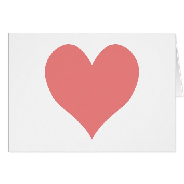 Forme cardiaque de corail clair (Devant Horizontal)