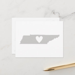 Forme de carte d'état gris du Tennessee avec décou