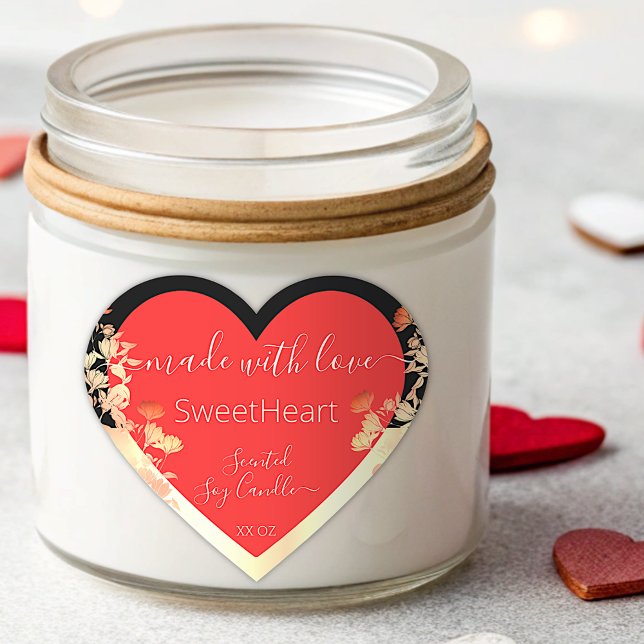 Forme de coeur Étiquettes d'emballage de produits  (Créateur téléchargé)
