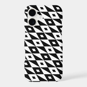 Forme de diamant blanc noir rétro Motif moderne