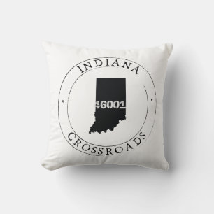 Forme d'état du Coussin de code postal Indiana