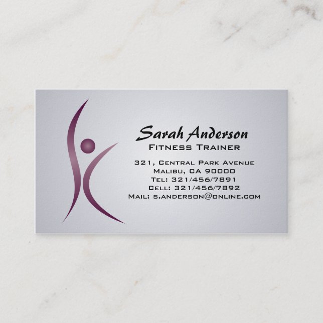 Forme physique - cartes de visite (Devant)