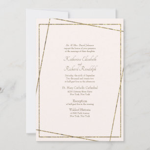 Formel et élégant mariage Blush Invitation