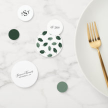 Formel Floral Tropical Green Leaf Mariage Confetti