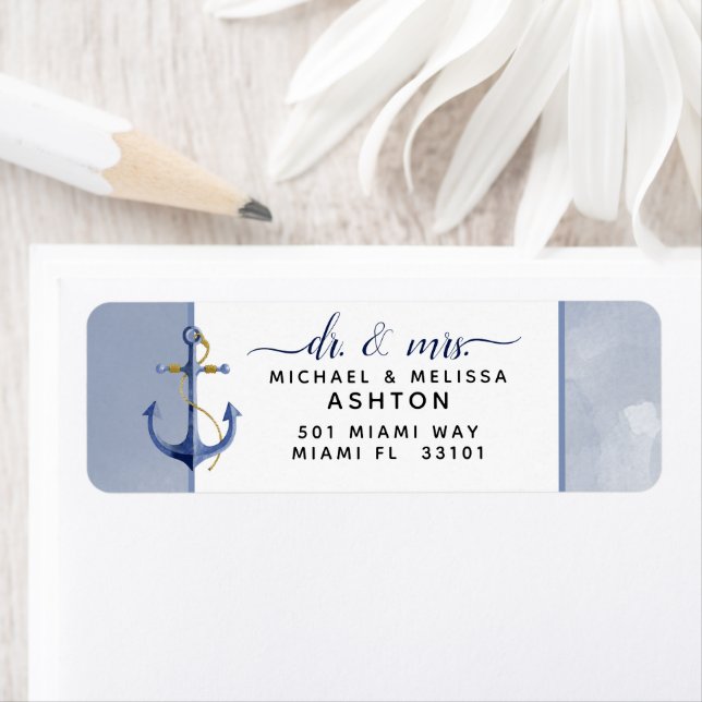 #Formel #Nautical Navy Steel Blue #Watercolor (En situation)