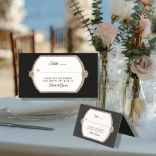 Formelle Victorian Elegant Noir n Or Réception