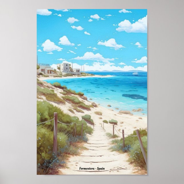 Formentera Spain Travel  Poster (Front)
