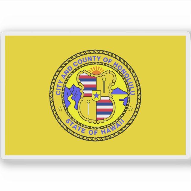 Former flag of Honolulu, Hawaii, USA (Front)