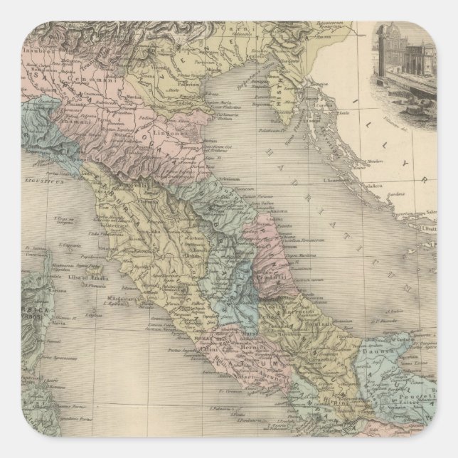 Former Italy Square Sticker (Front)