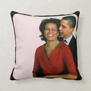 FORMER PRESIDENT OBAMA & MICHELLE THROW PILLOW