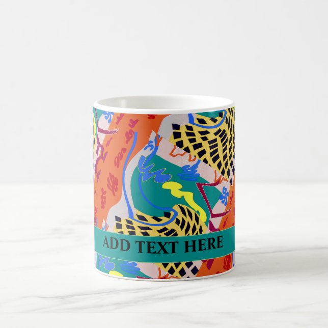 Formes Abstraites, ajouter du texte, Mug de café (Centre)