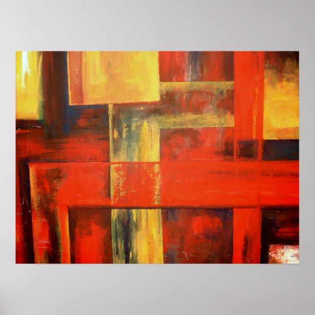 Formes Abstraites modernes Peinture Poster Impress (Devant)