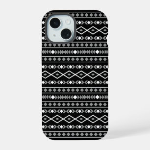 Formes Aztec Motif gris noir