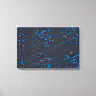 Formes bleues abstraites sur toile noire marine en
