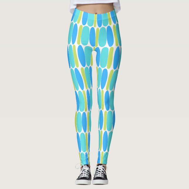 Formes colorées multicolores Motifs Leggings (Devant)