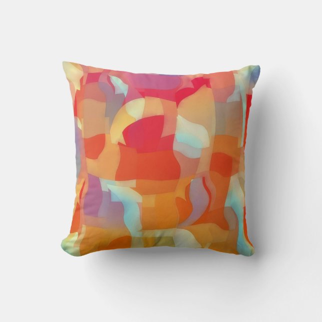 Formes et courbes géométriques Coussin d'art Abstr (Recto)