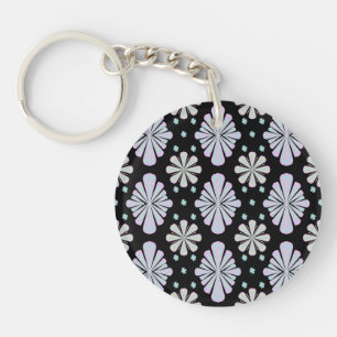 Formes florales pastel sur fond noir