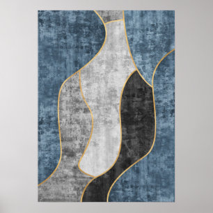 Formes géométriques Abstraites modernes Poster d'a