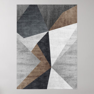 Formes géométriques Abstraites modernes Poster d'a